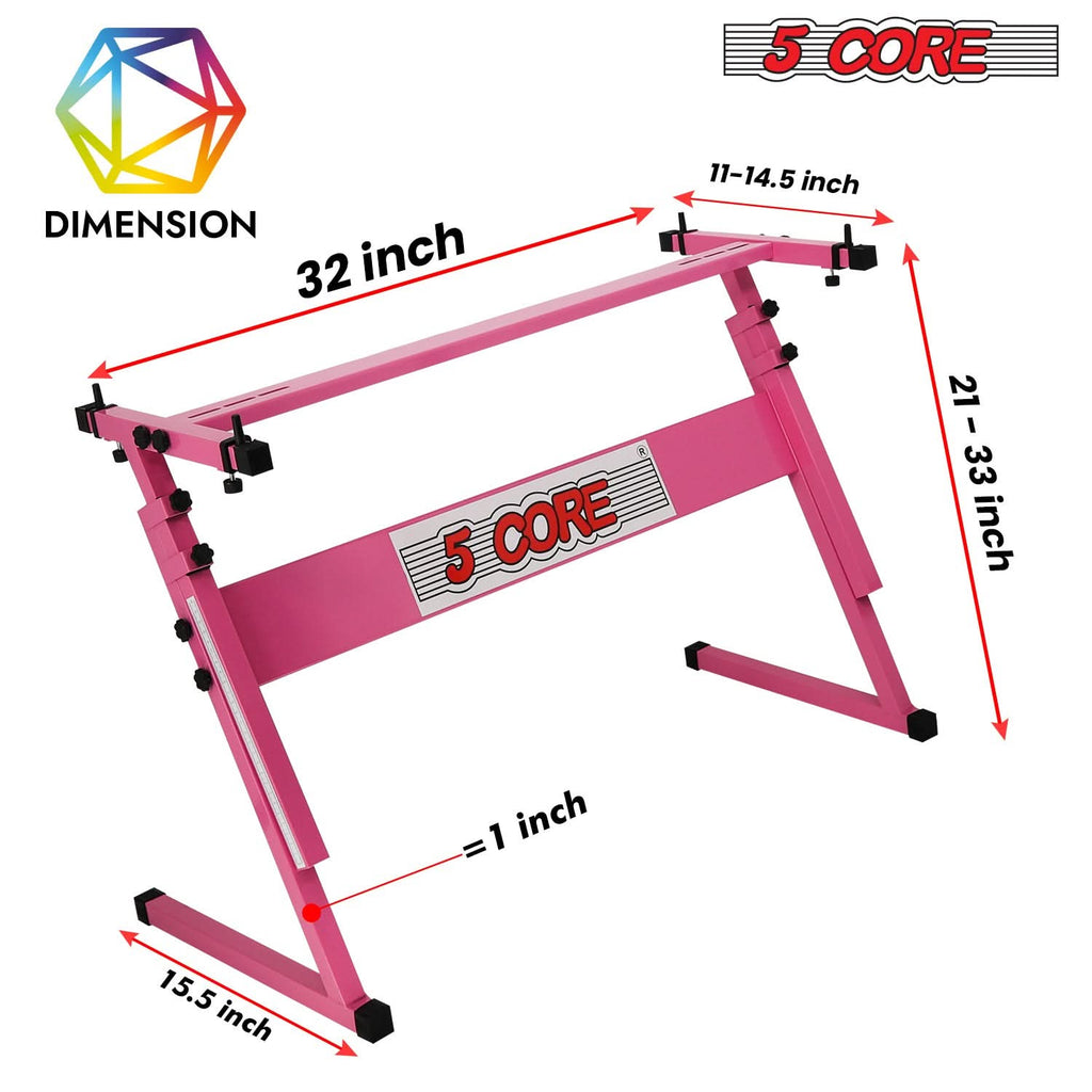 5 Core Keyboard Stand Z Style Height Adjustable Sturdy Piano Riser Lift Holder Stands