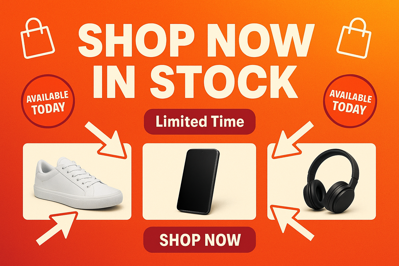 Banner energético shop now